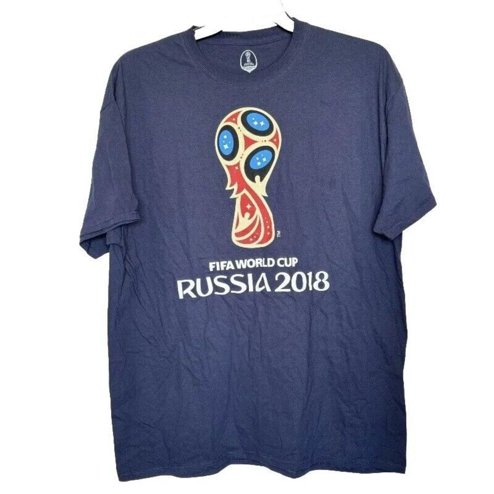 Russia 20018 T-Shirt Mens Womens Sz XL Fifa World Cup Unisex Graphic Print Logo